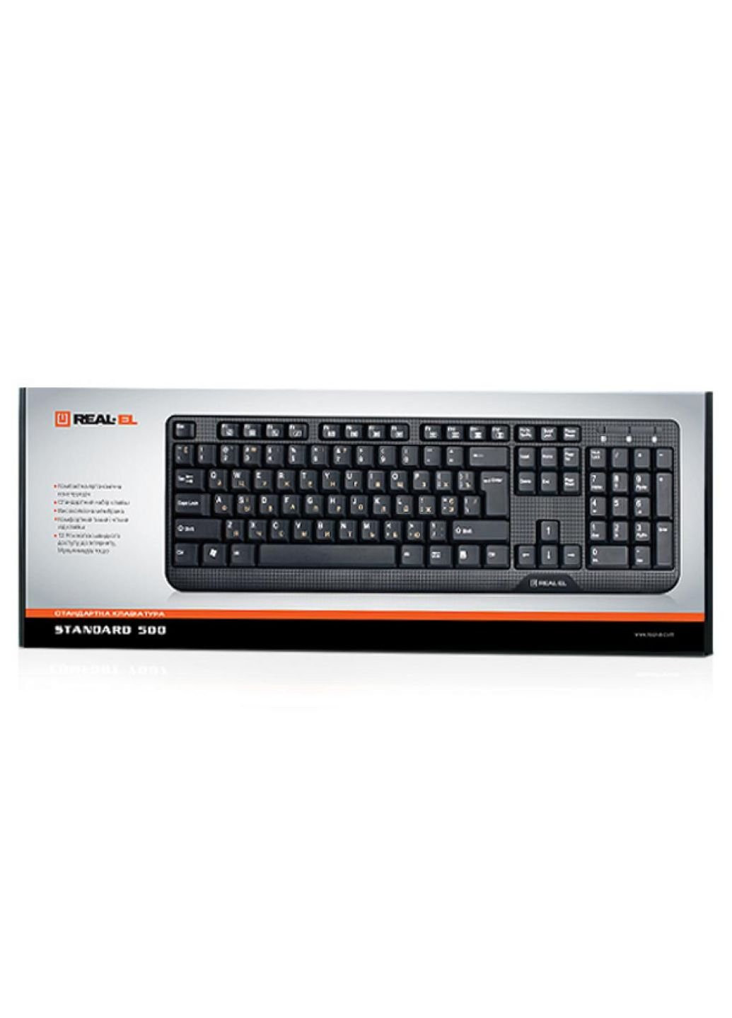 Клавіатура Real-El 500 standard, usb, black (253546338)