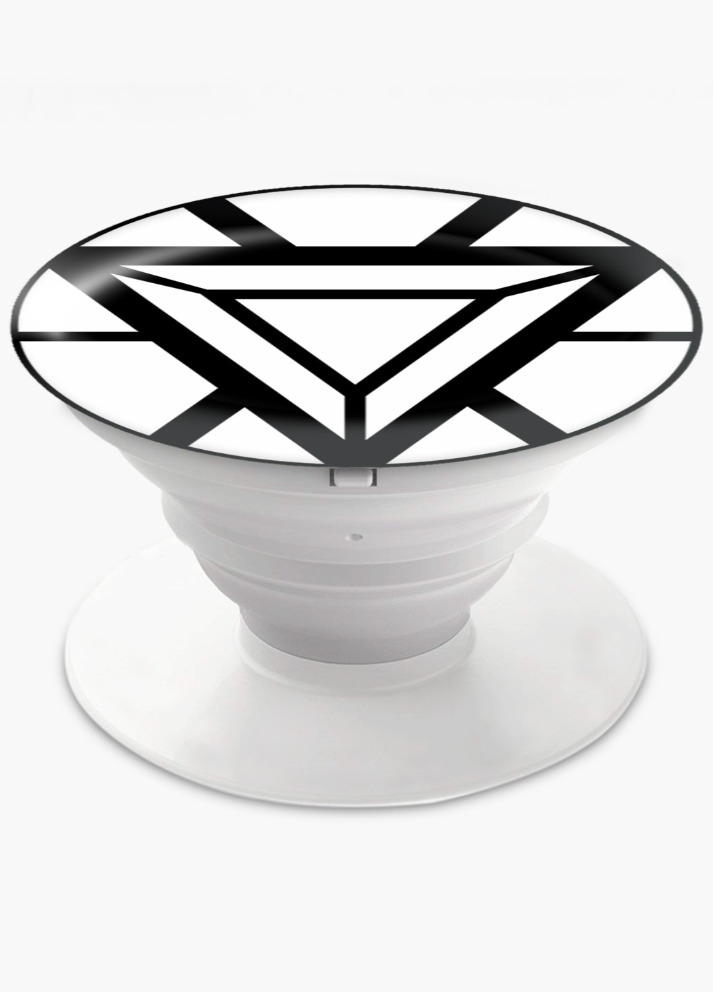 Попсокет (Popsockets) тримач для смартфону Залізна людина Марвел (Iron man Marvel) (8754-1449) Чорний MobiPrint (216748441)