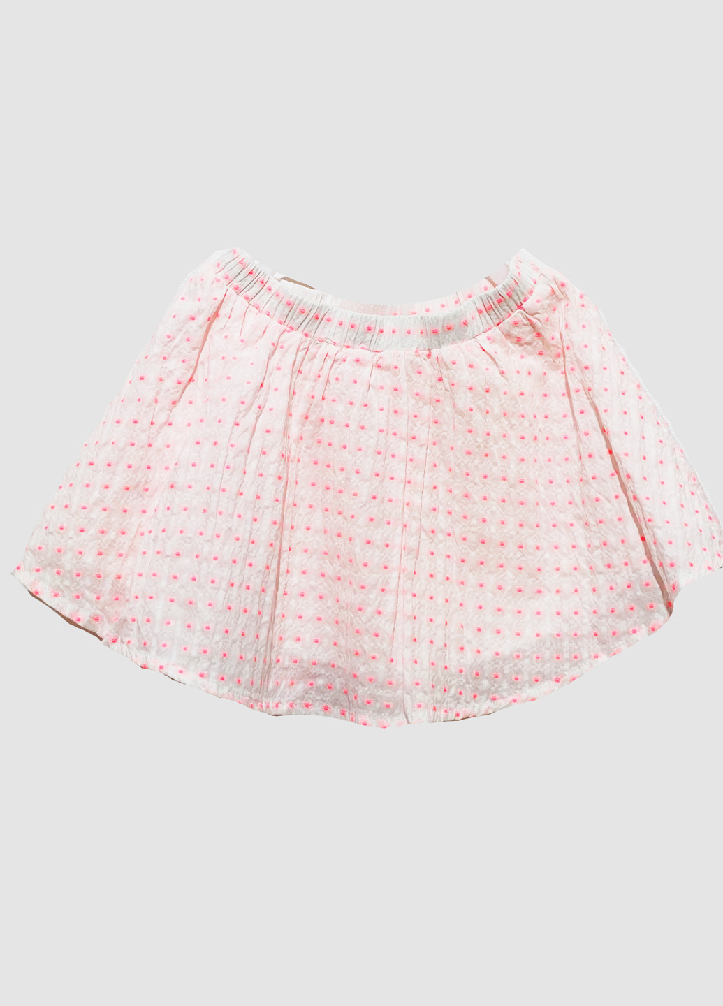Розовая кэжуал в горошек юбка H&M клешированная