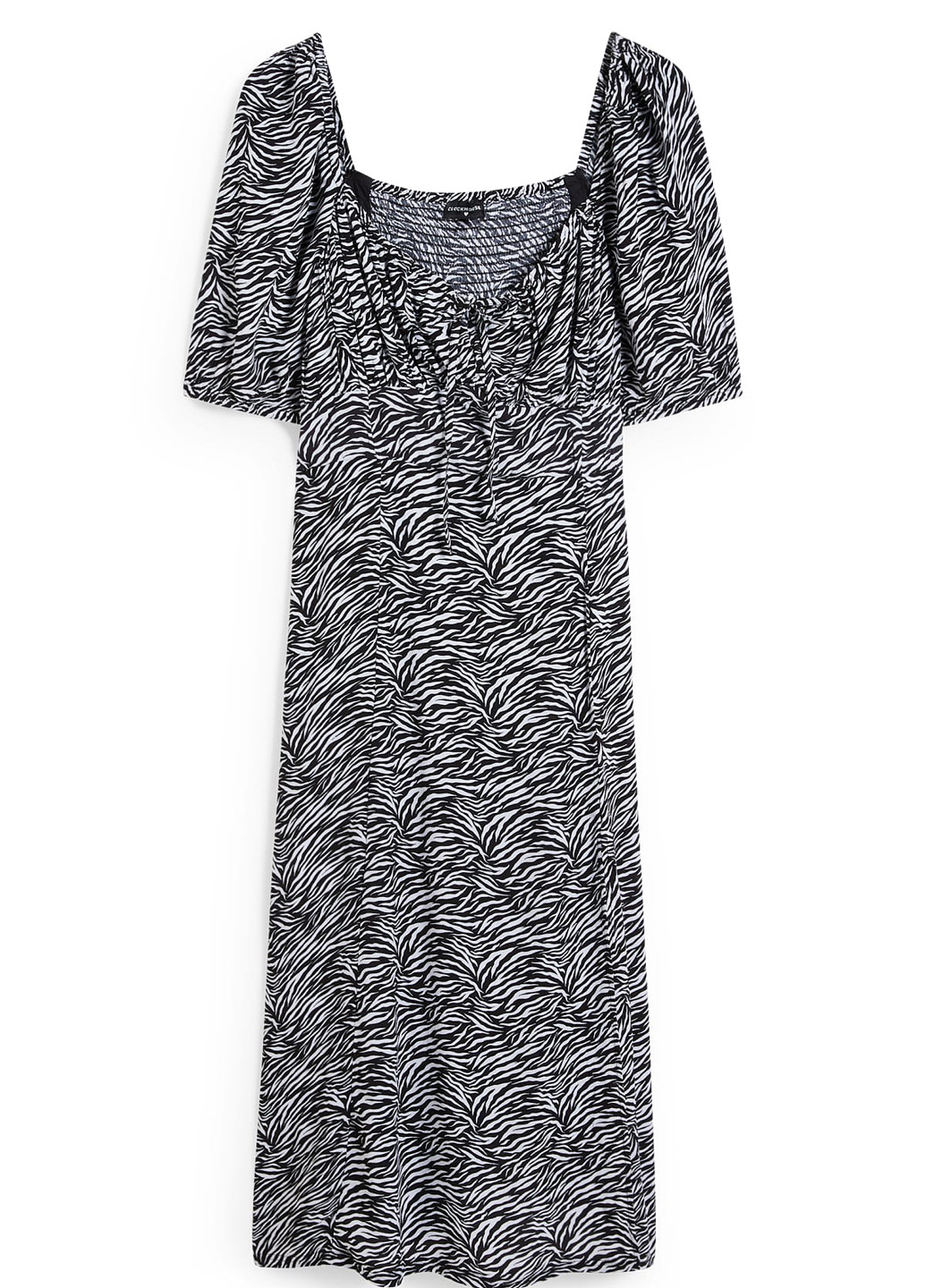 Черно-белое кэжуал платье C&A с абстрактным узором