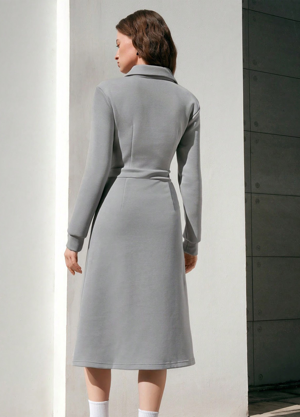 Сіра кежуал сукня SHEIN однотонна