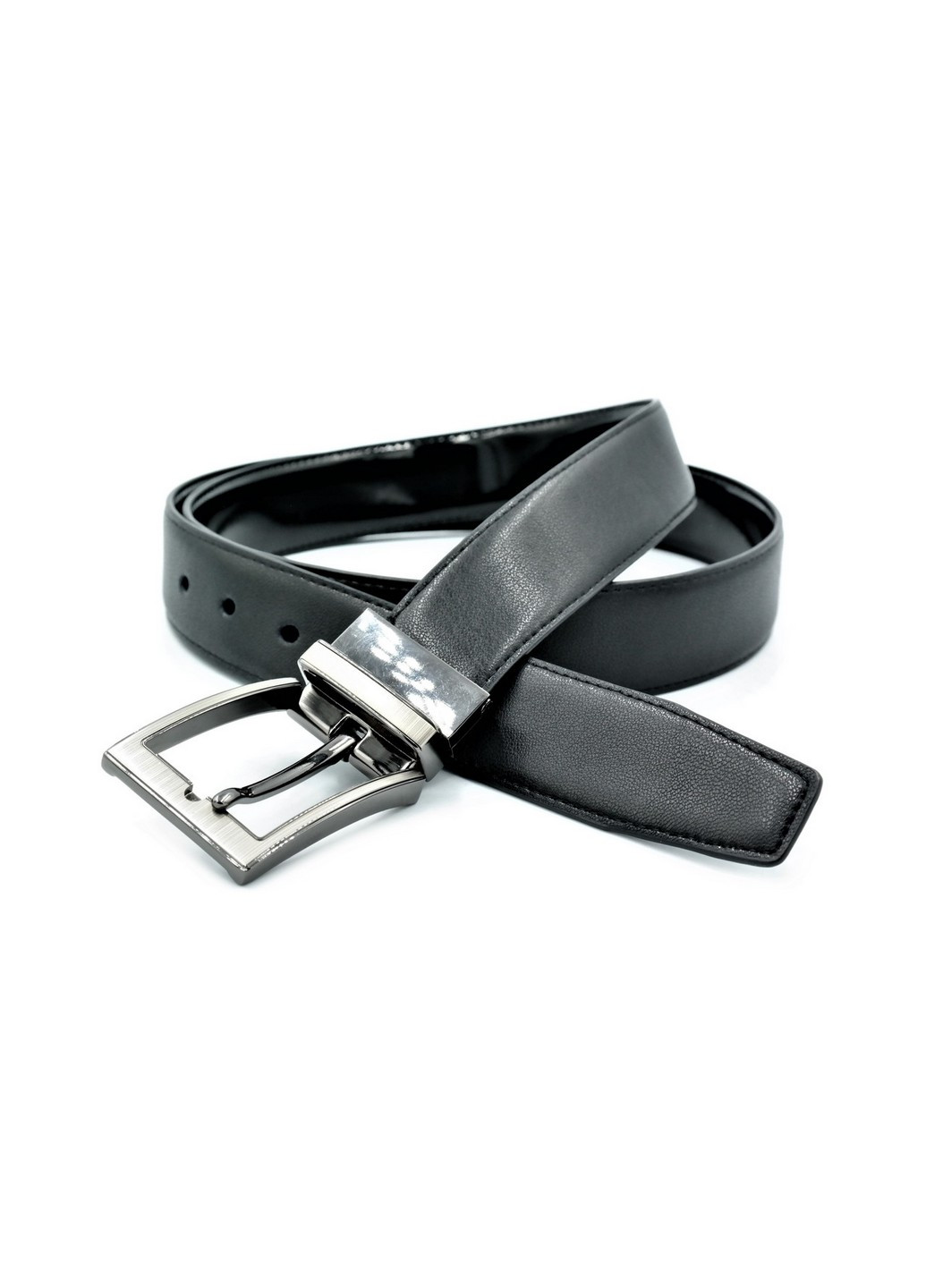 Двухсторонний кожаный ремень мужской 110-125х3,5 см Weatro (211364372)