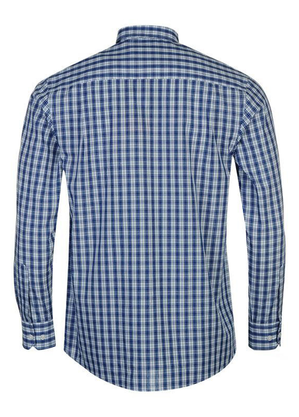 Синяя кэжуал рубашка в клетку Pierre Cardin
