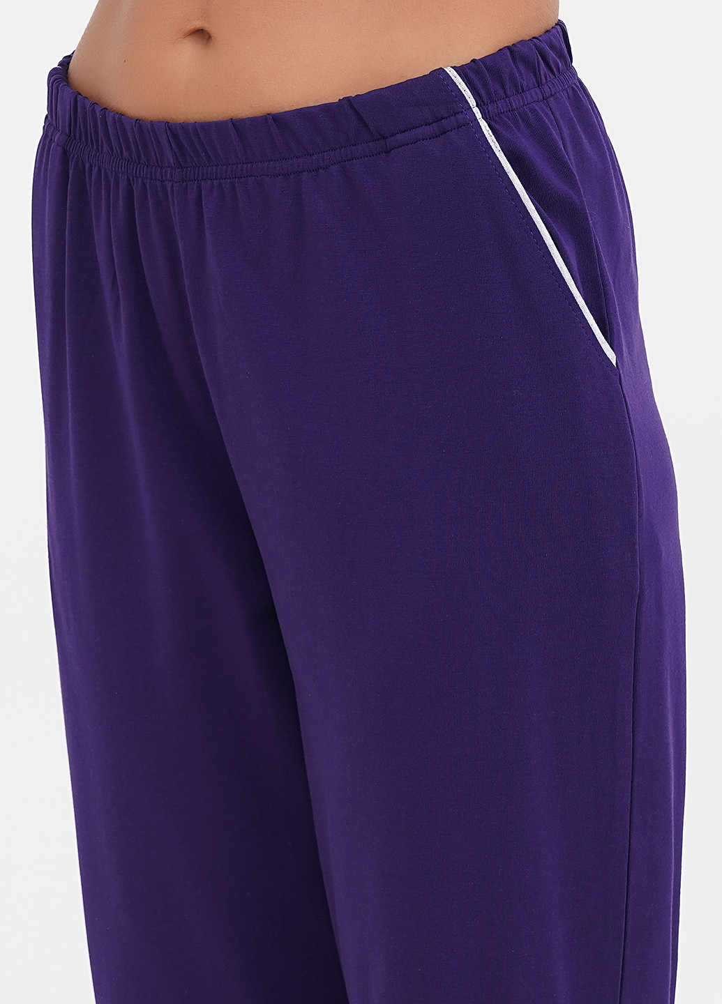 Темно-фіолетова всесезон піжама (лонгслів штани, маска для сну) лонгслив + брюки Lucci