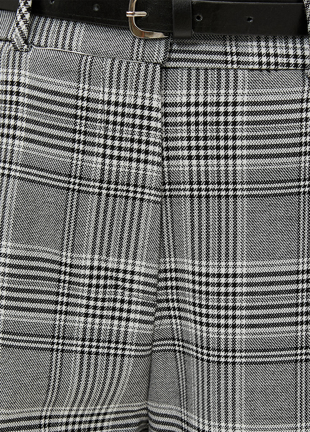 Черно-белые кэжуал демисезонные укороченные, зауженные брюки KOTON