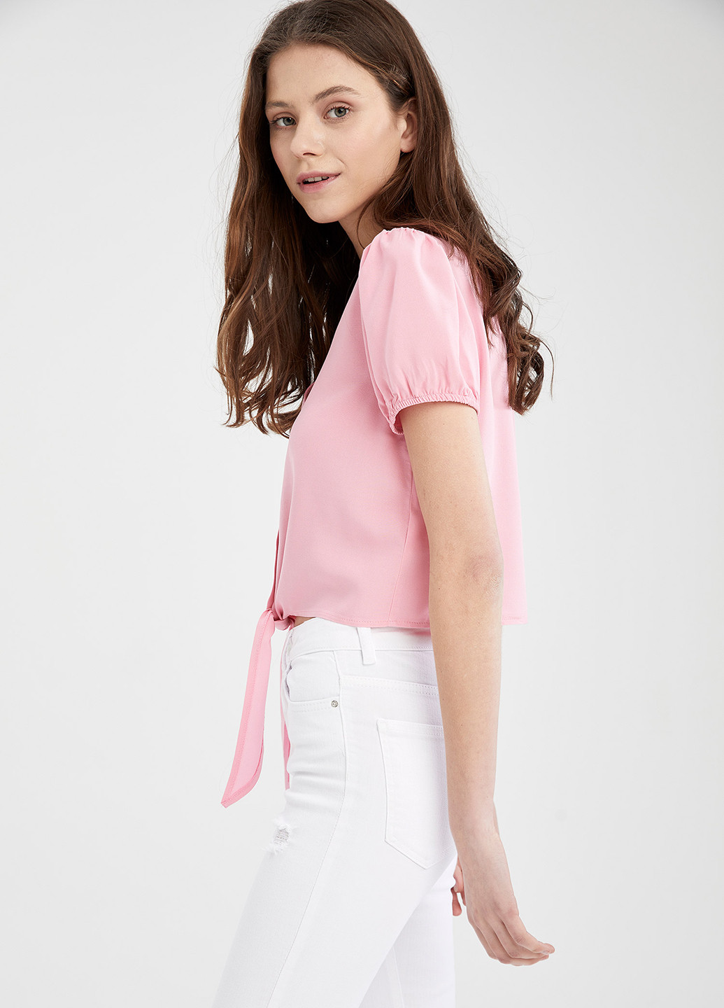 Розовая летняя блуза DeFacto