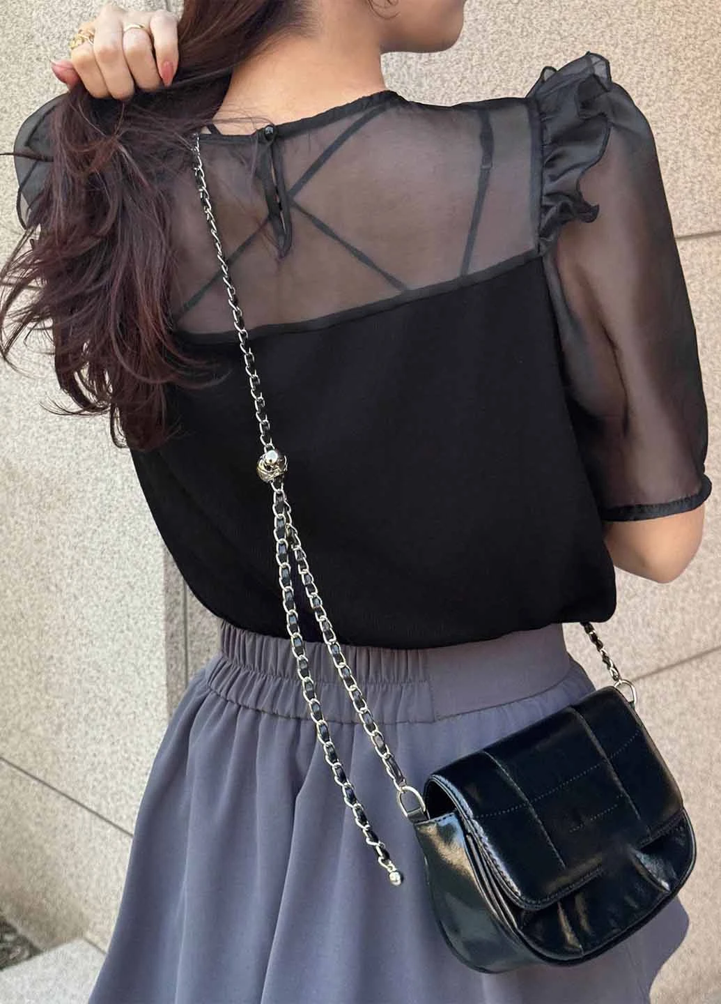 Чорна блуза SHEIN