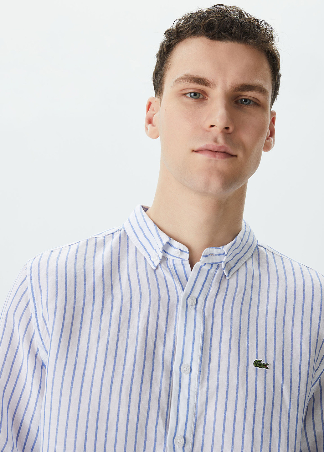 Цветная кэжуал рубашка в полоску Lacoste