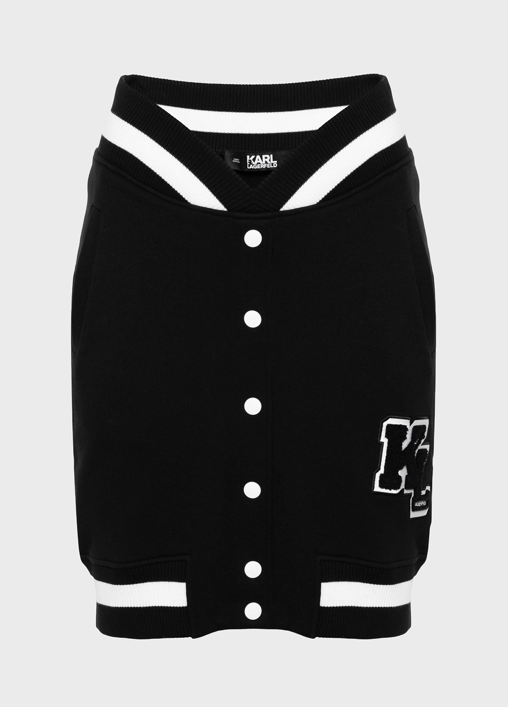 Черно-белая кэжуал колор блок юбка Karl Lagerfeld