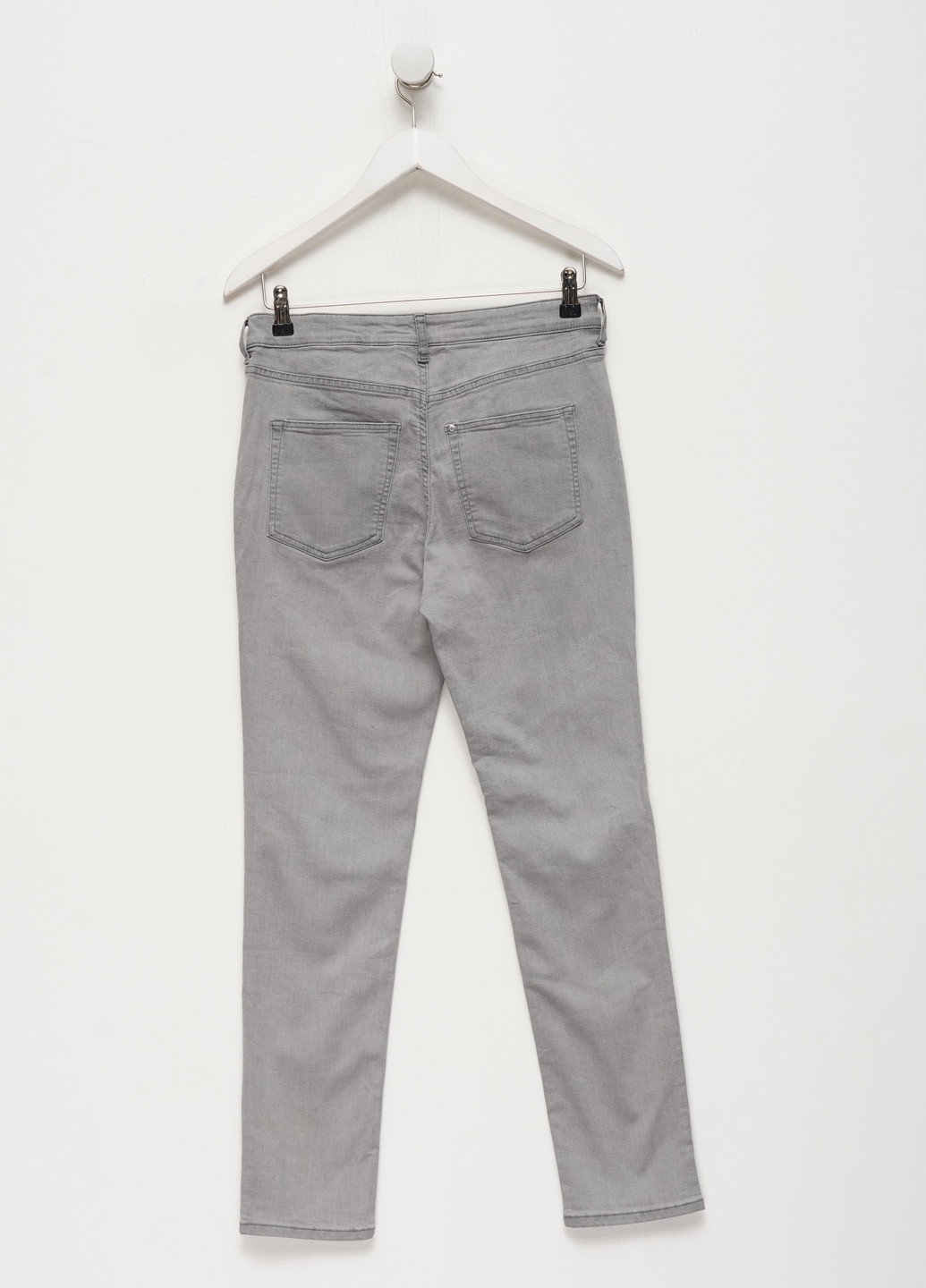 Серые демисезонные слим джинсы H&M
