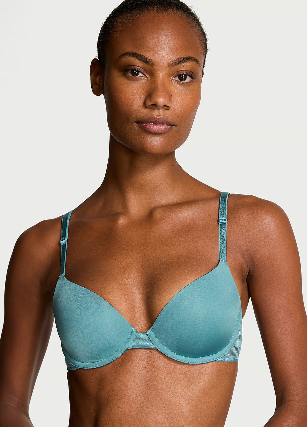 Зелений балконет бюстгальтер Victoria's Secret з кісточками поліамід