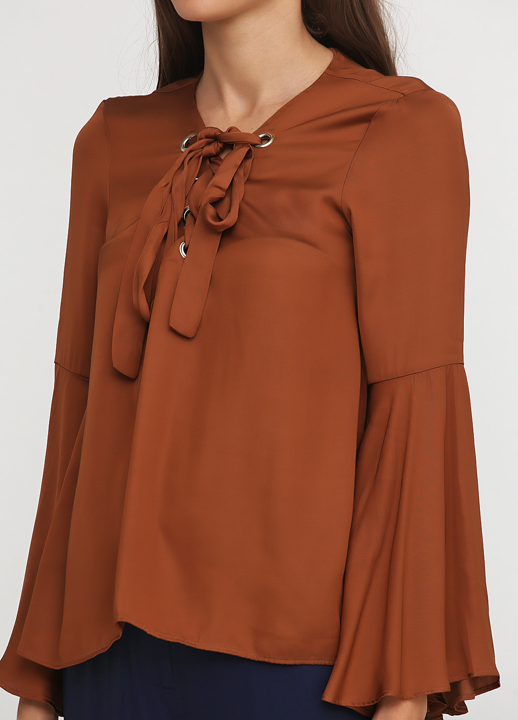 Светло-коричневая блуза Uterque