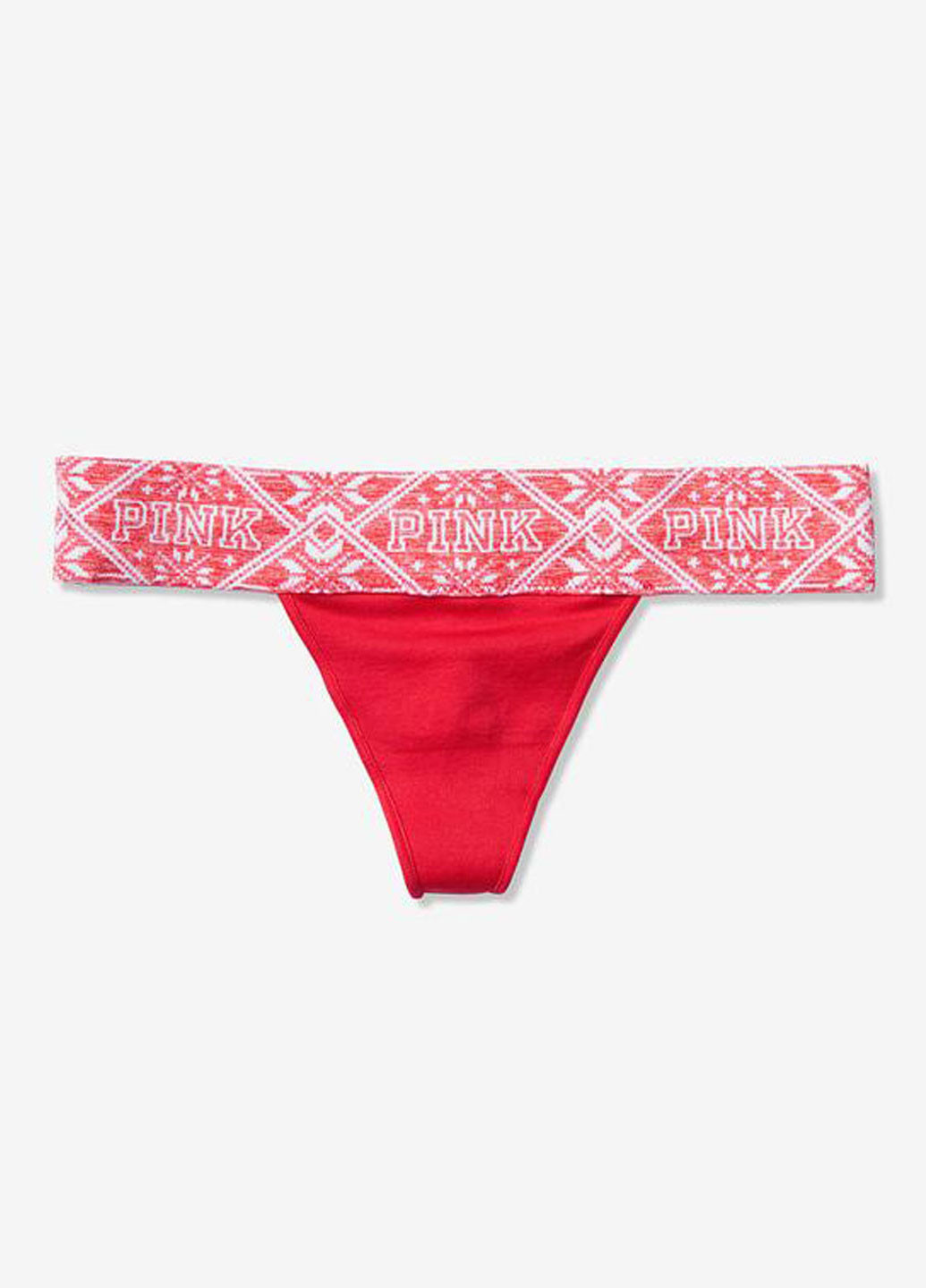 Труси Victoria's Secret тонг орнаменти червоні повсякденні поліамід
