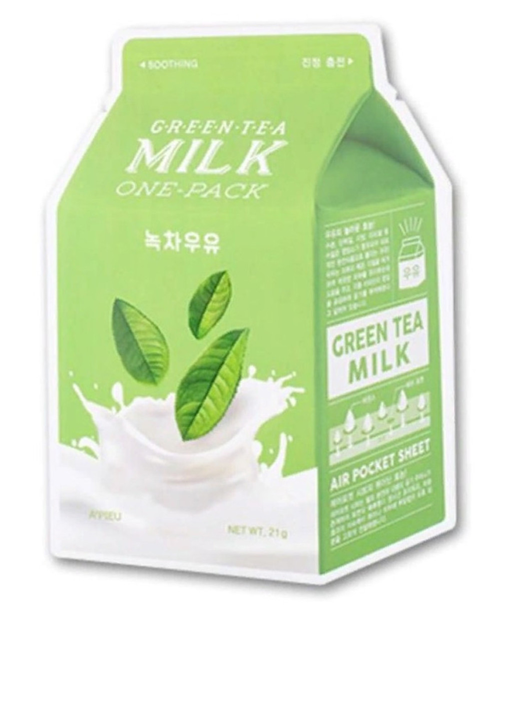 Маска Milk One-Pack з екстрактом зеленого чаю, 21 мл A'pieu (252256809)