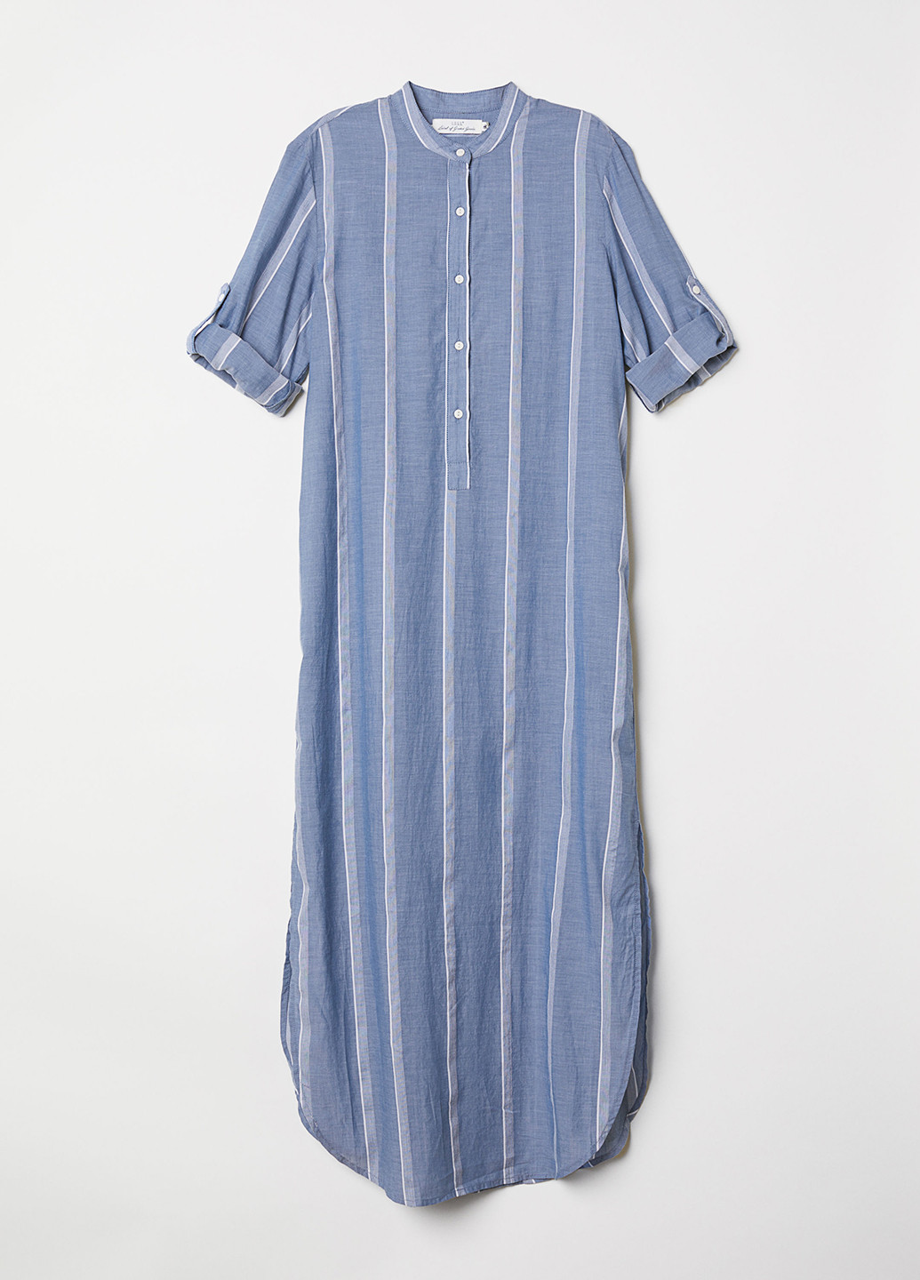 Блакитна кежуал сукня сорочка H&M в смужку