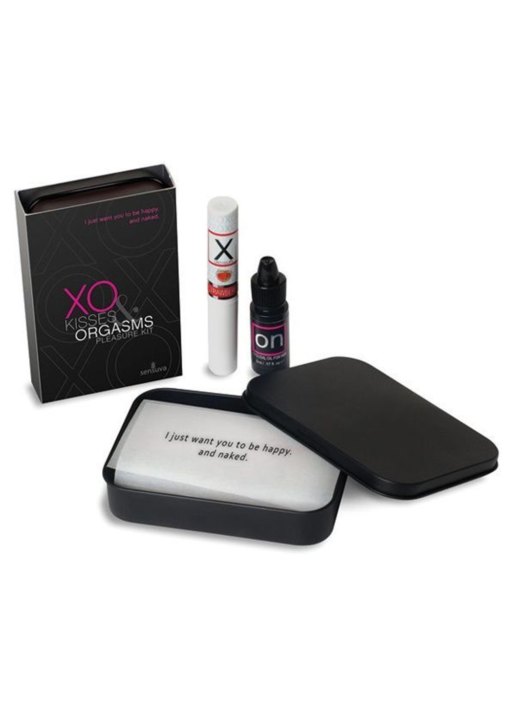 Подарочный набор XO Kisses & Orgasms (бальзам для губ с феромонами и жидкий вибратор) Sensuva (251876825)