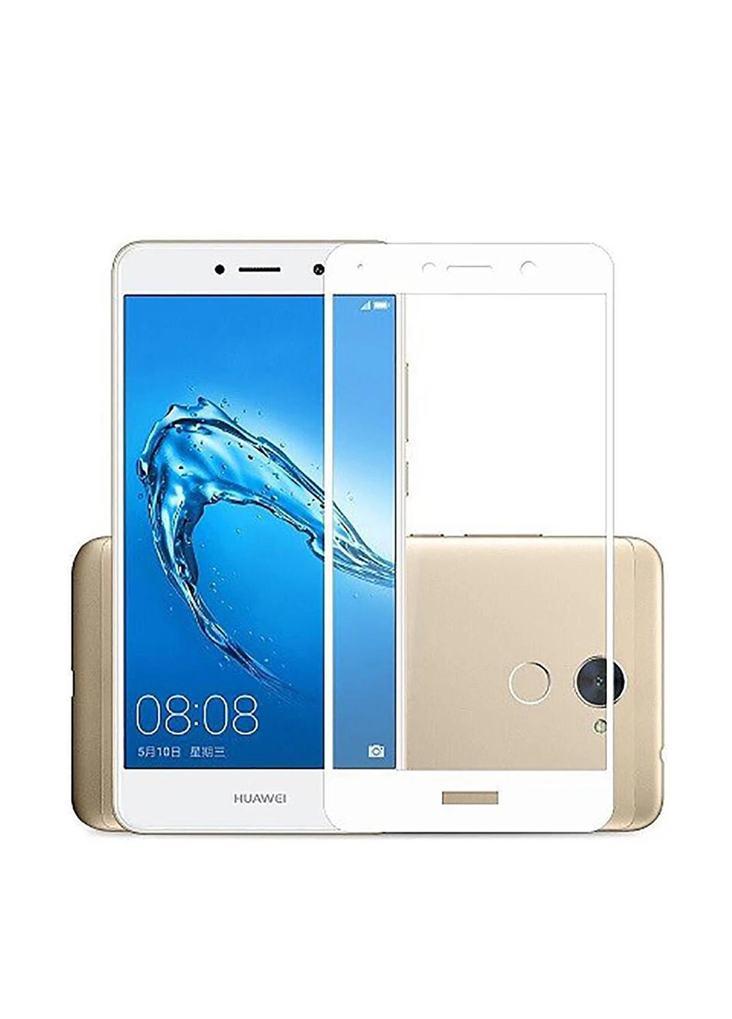 Захисне скло з рамкою для Huawei Y5 Prime 2018 white CAA (96875108)