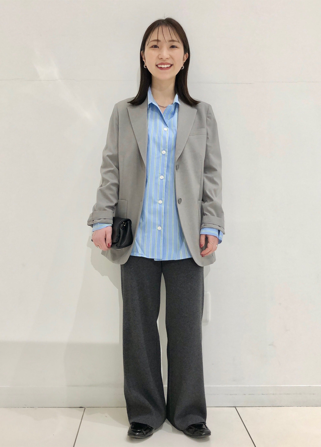 Голубая всесезон пижама (рубашка, шорты) рубашка + шорты Uniqlo