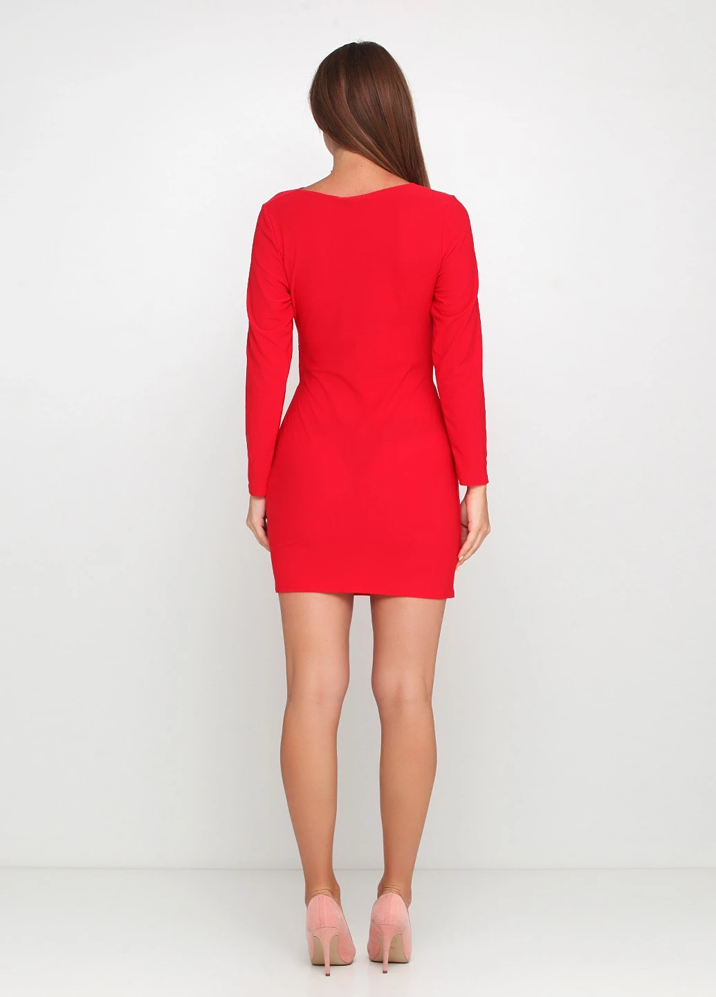 Красное коктейльное платье PrettyLittleThing однотонное