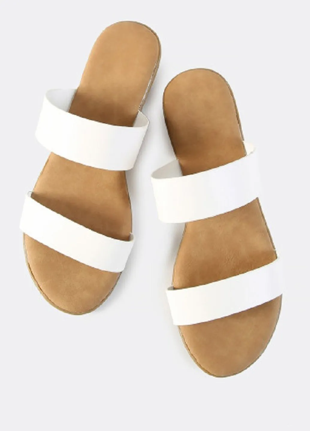 Белые шлепанцы SHEIN