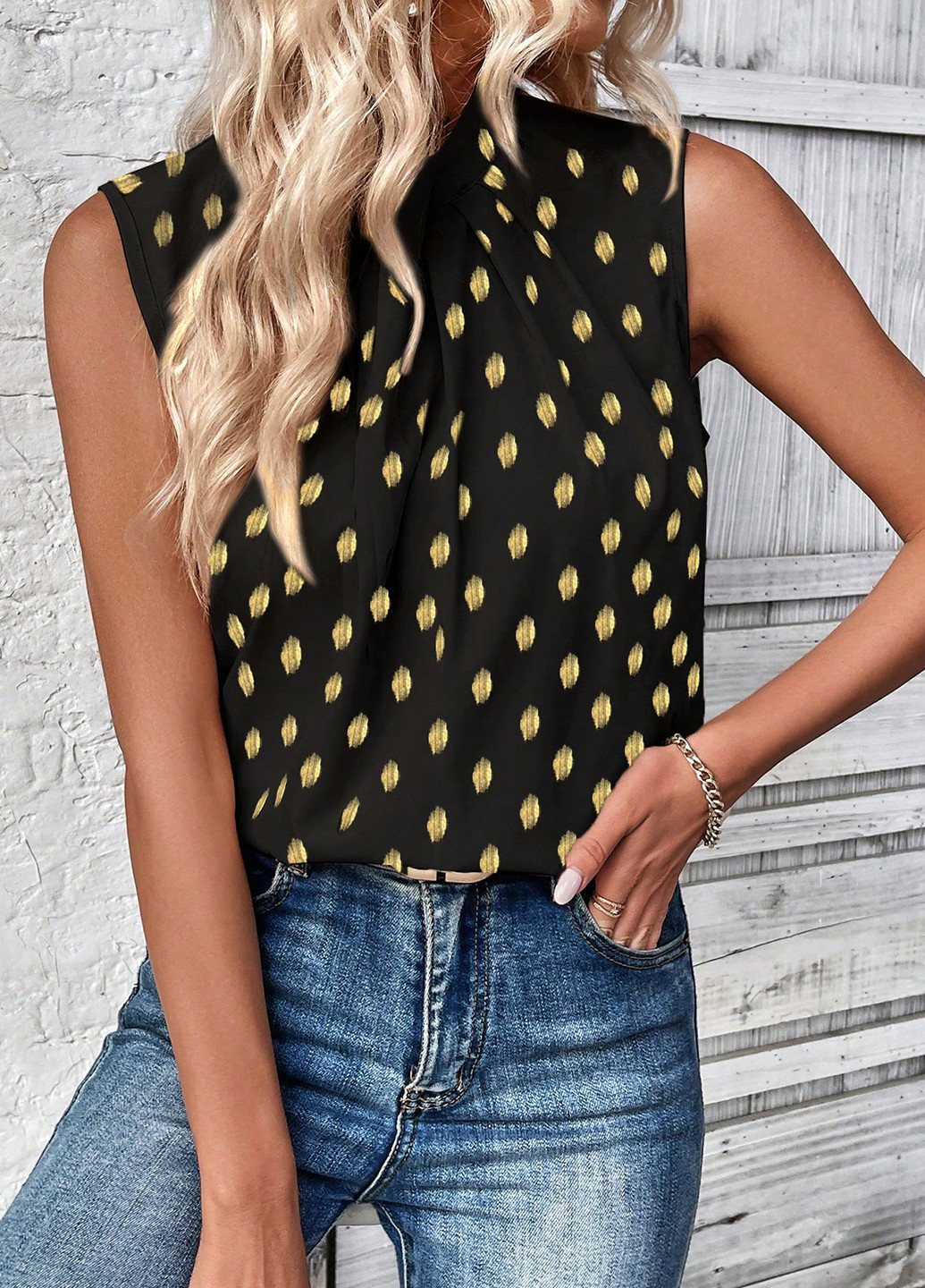 Чорна блуза SHEIN