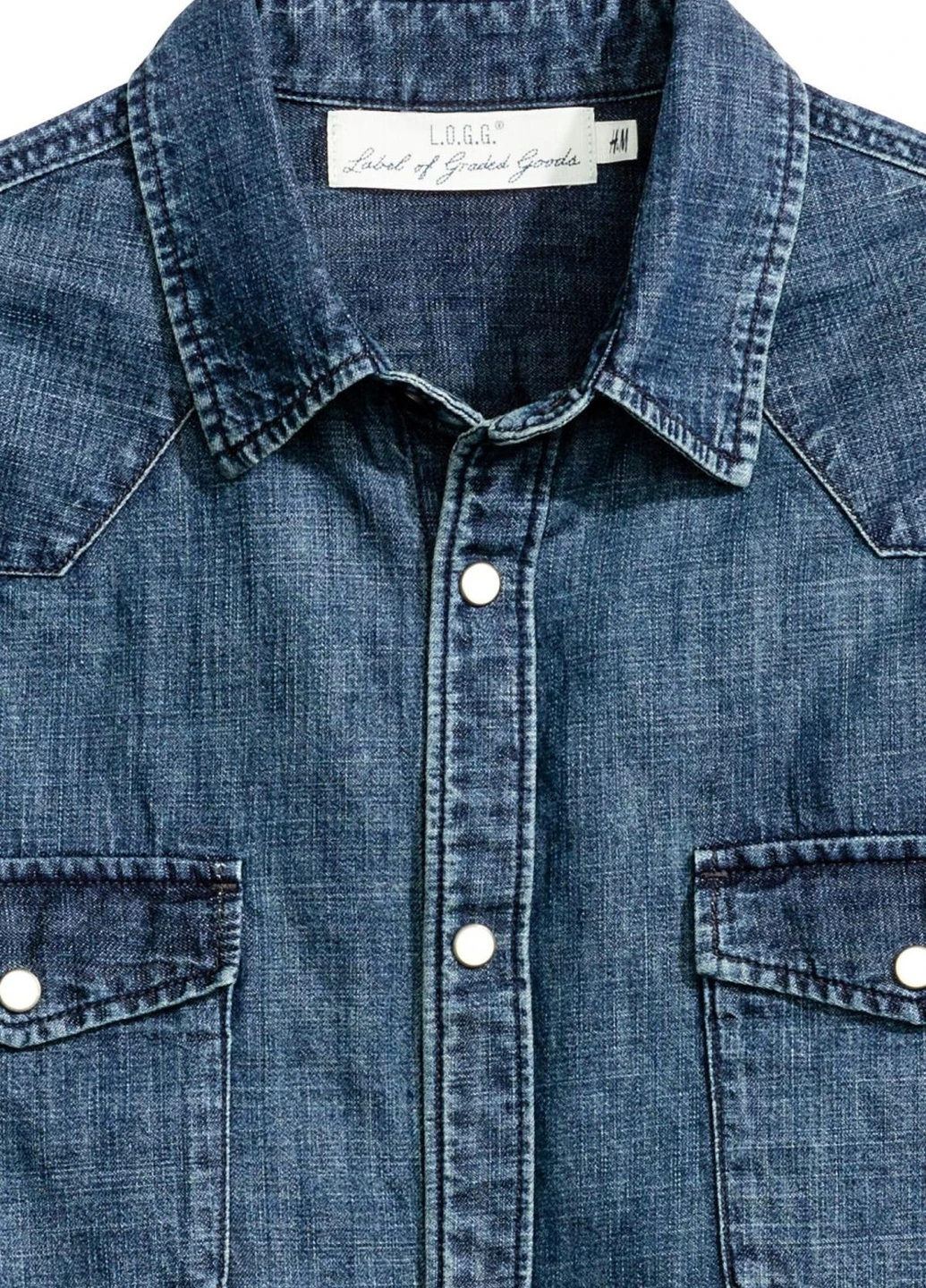 Синяя рубашка H&M