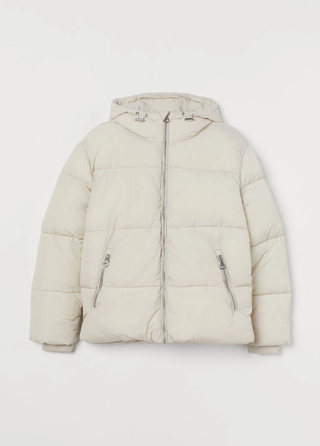 Молочная зимняя куртка H&M