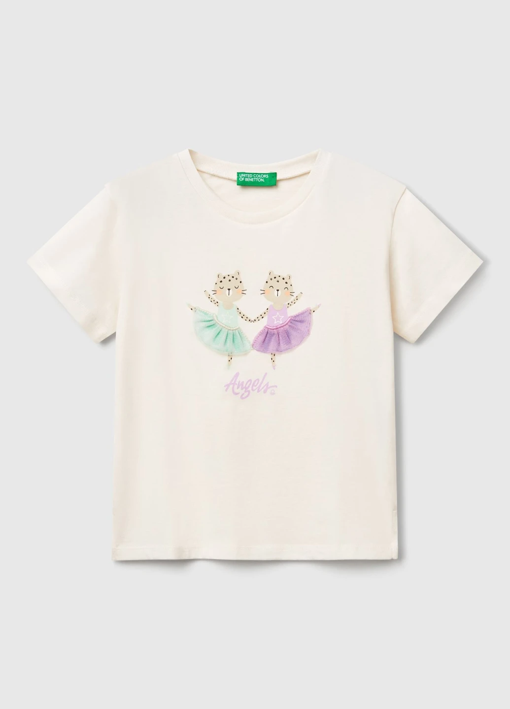 Молочна літня футболка United Colors of Benetton