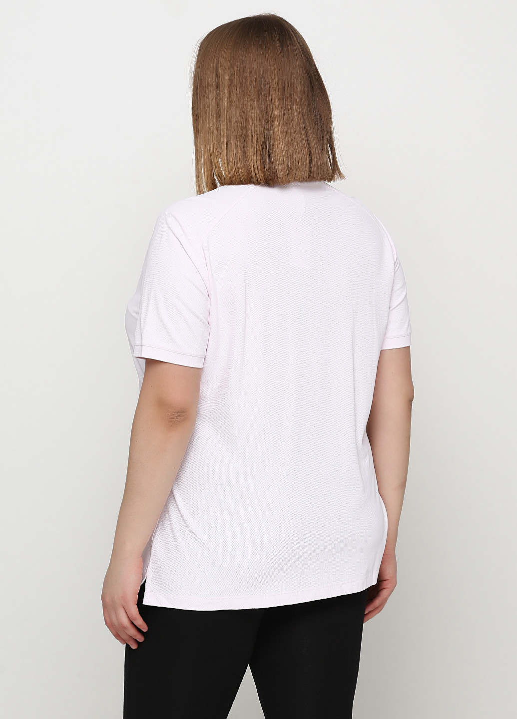 Светло-розовая женская футболка-поло BRAX GOLF однотонная