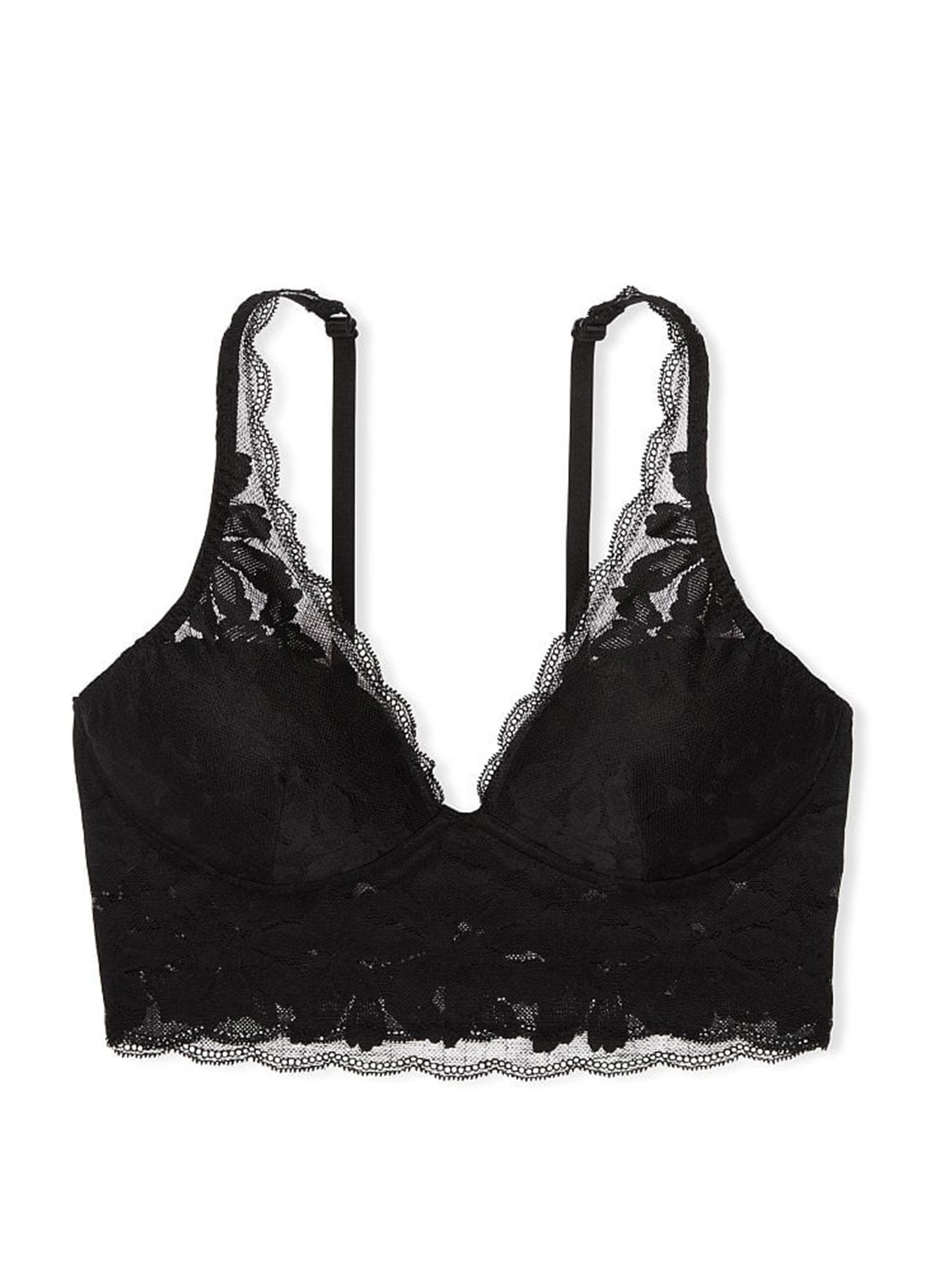 Чорний бралетт бюстгальтер Victoria's Secret без кісточок поліамід