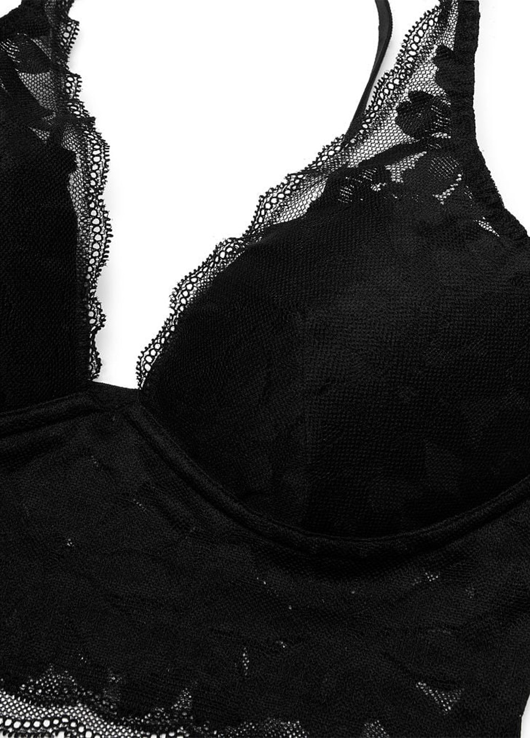 Чорний бралетт бюстгальтер Victoria's Secret без кісточок поліамід