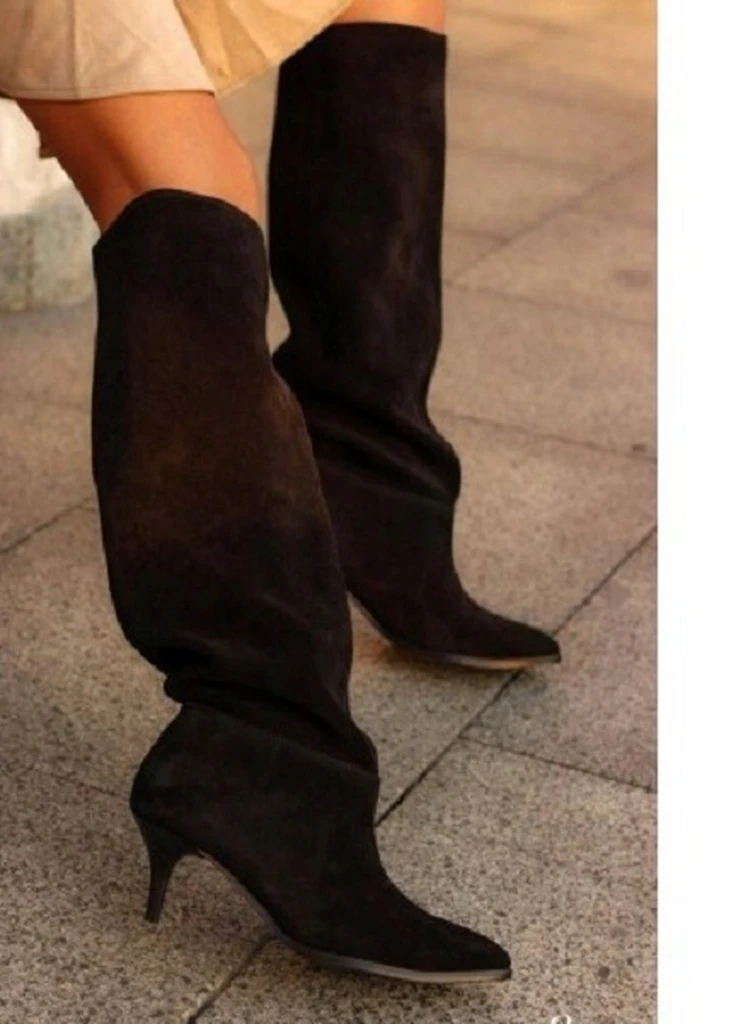 Осенние сапоги демисезонные без молнии Nina Mi