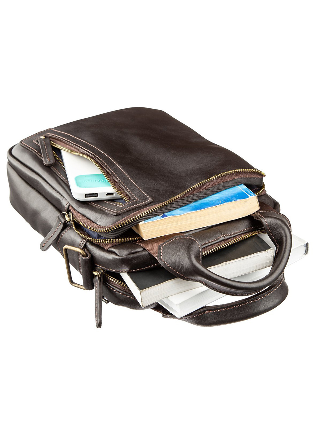 Мужская кожаная сумка 21,5х25х8 см Shvigel (252126926)