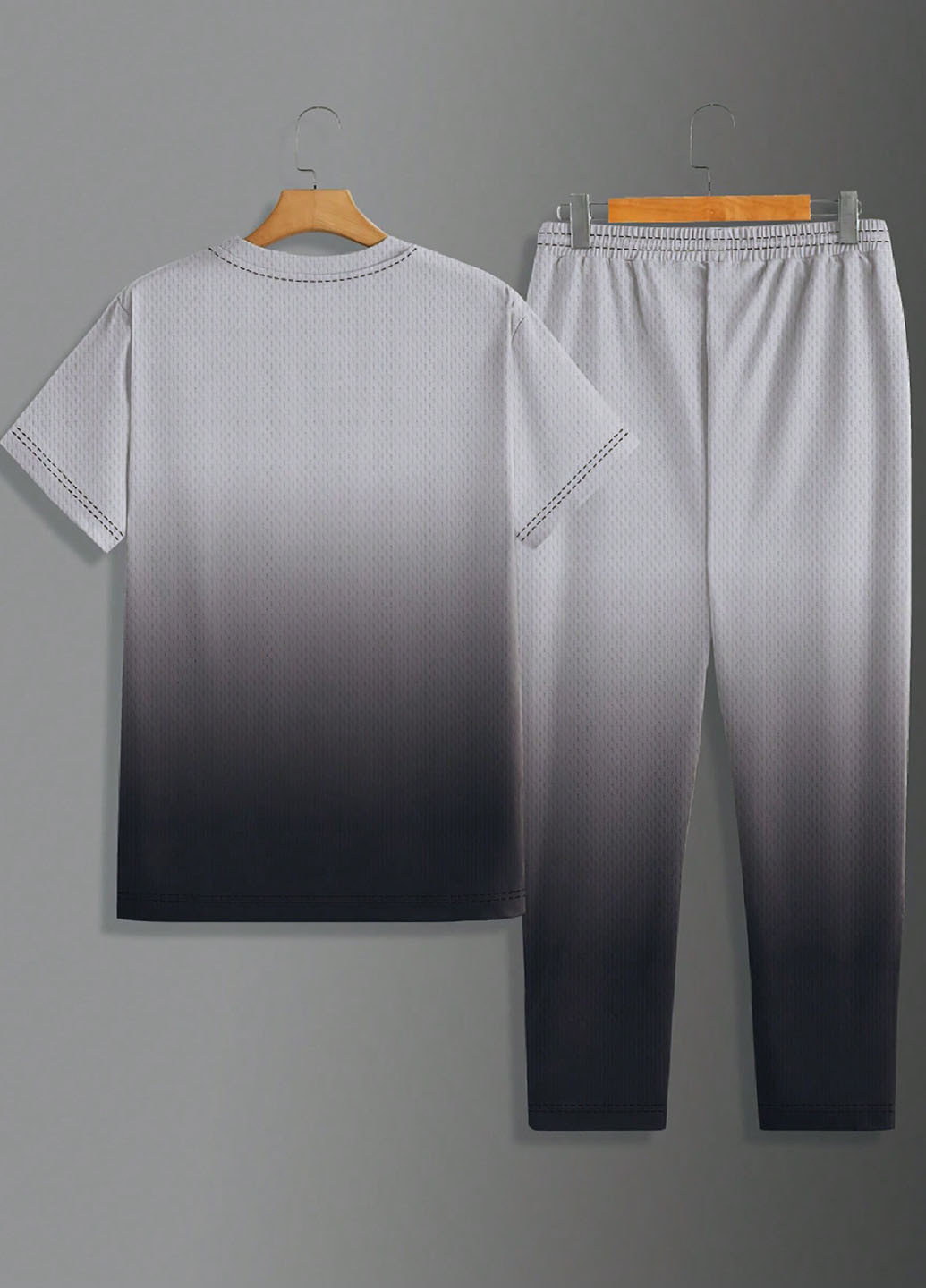 Серый летний комплект (футболка, брюки) SHEIN