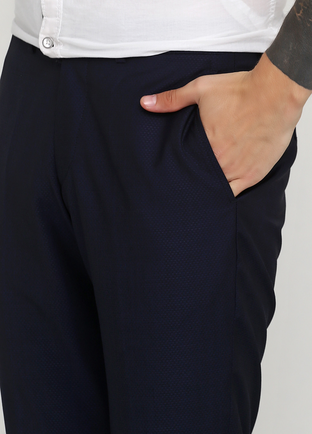 Темно-синие кэжуал демисезонные зауженные брюки Devred