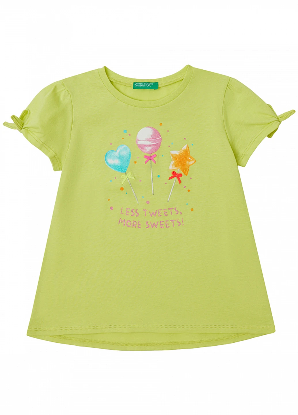 Светло-зеленая летняя футболка United Colors of Benetton