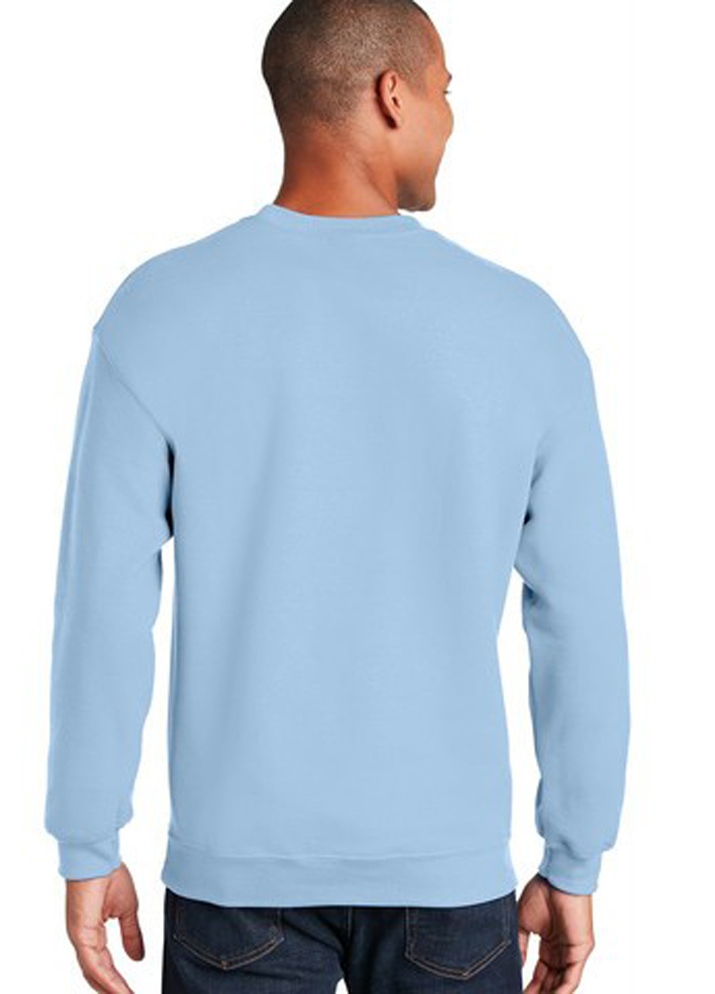 Голубой свитшот Gildan однотонный без декора (361960159)