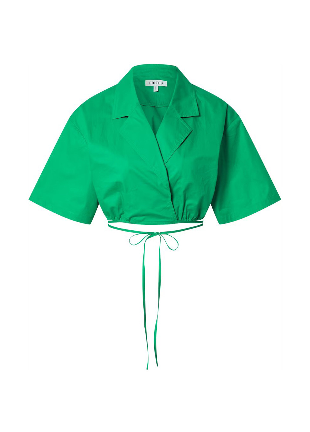 Зелена літня блуза на запах Edited