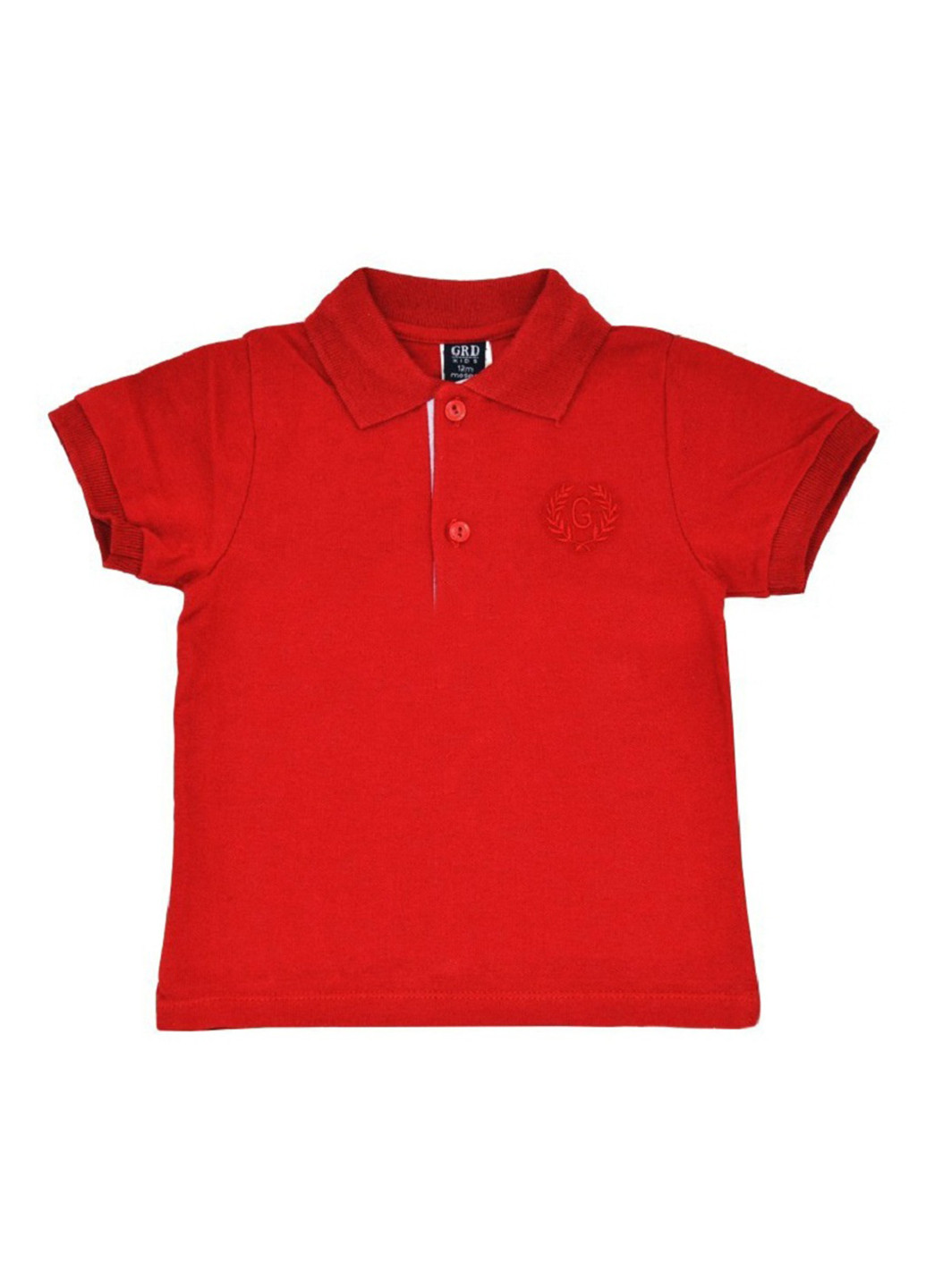 Красная детская футболка-поло для мальчика Girandola однотонная