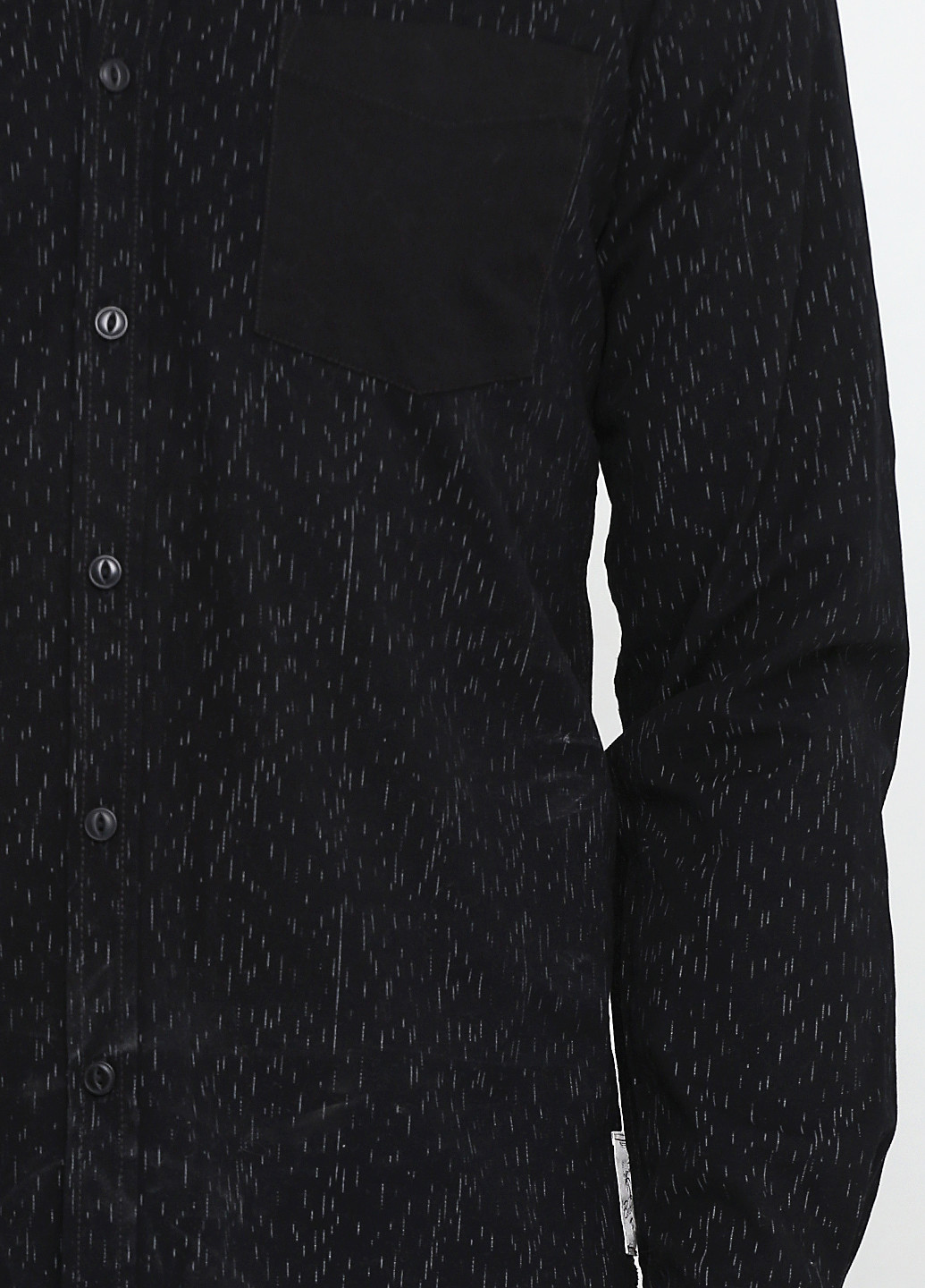 Черная кэжуал рубашка с рисунком Vailent с длинным рукавом