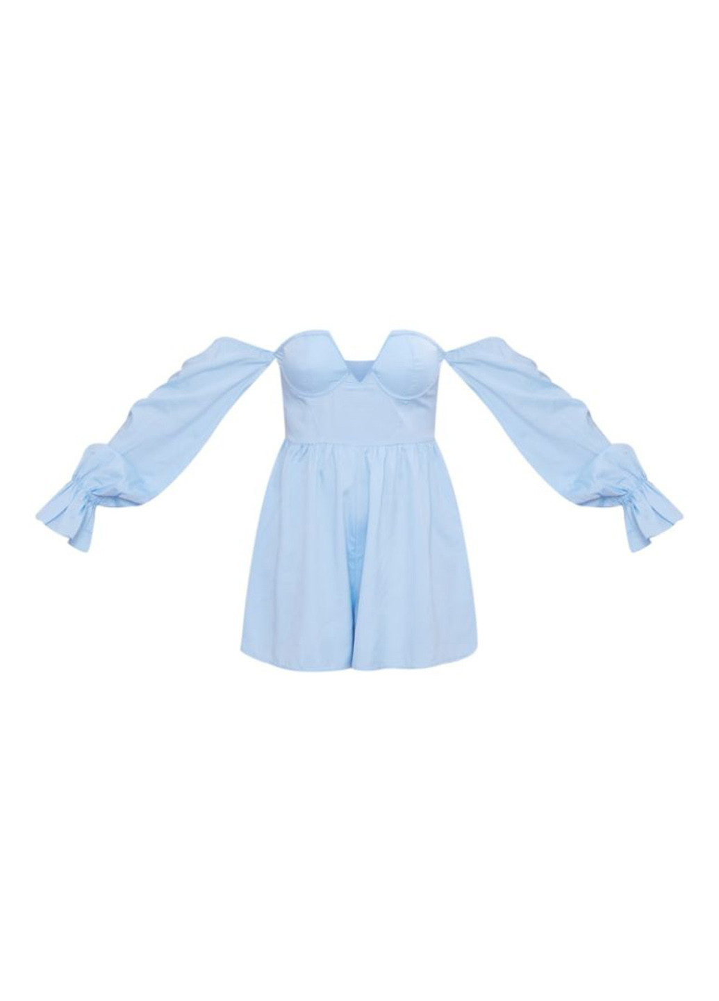 Комбінезон PrettyLittleThing комбінезон-шорти однотонний блакитний кежуал поліестер