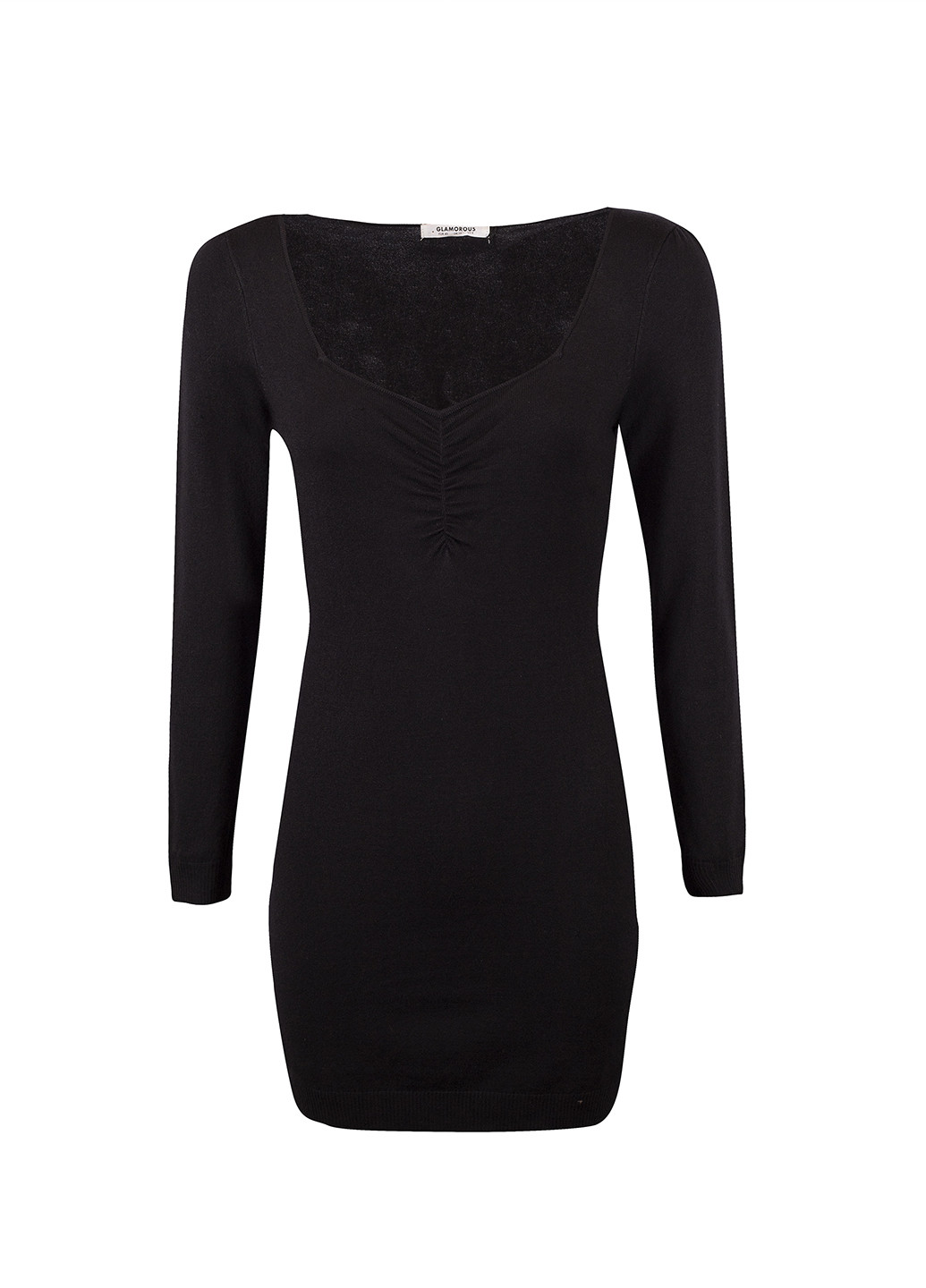 Черное кэжуал платье платье-свитер Glamorous однотонное