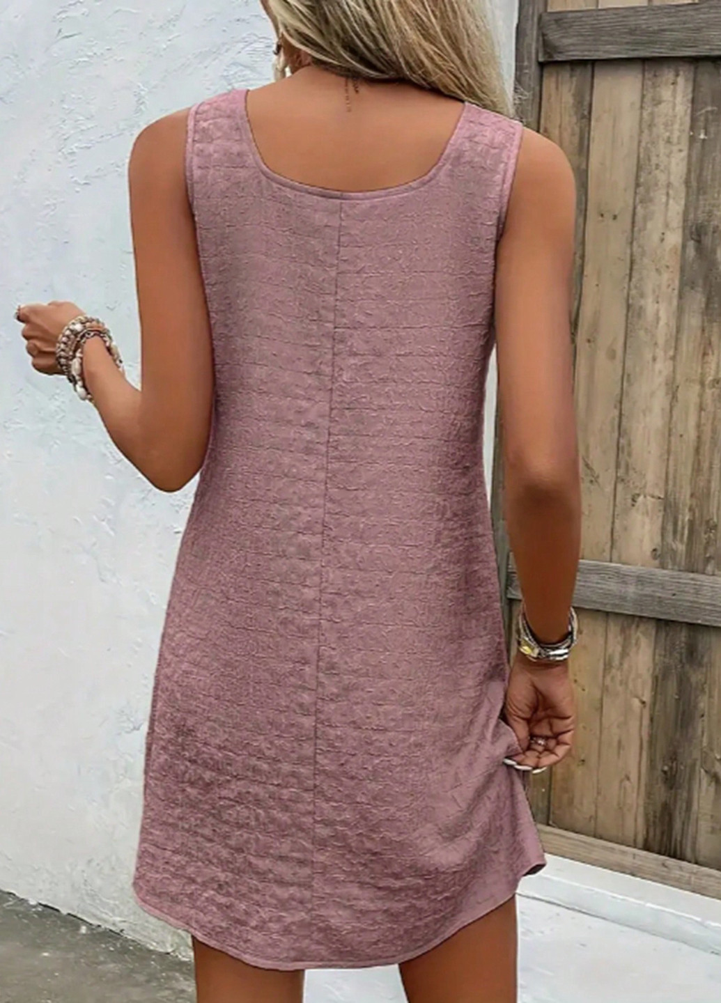 Рожево-лілова кежуал сукня а-силует SHEIN однотонна