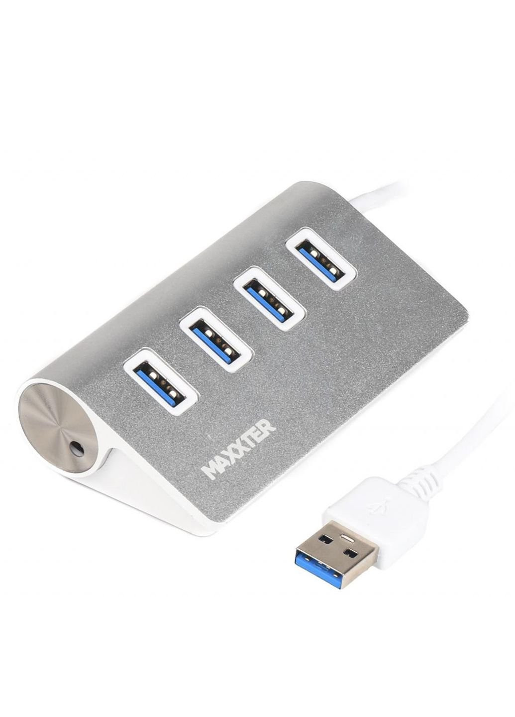 Концентратор USB 3.0 Type-A 4 ports silver (HU3A-4P-01) Maxxter (250125029)