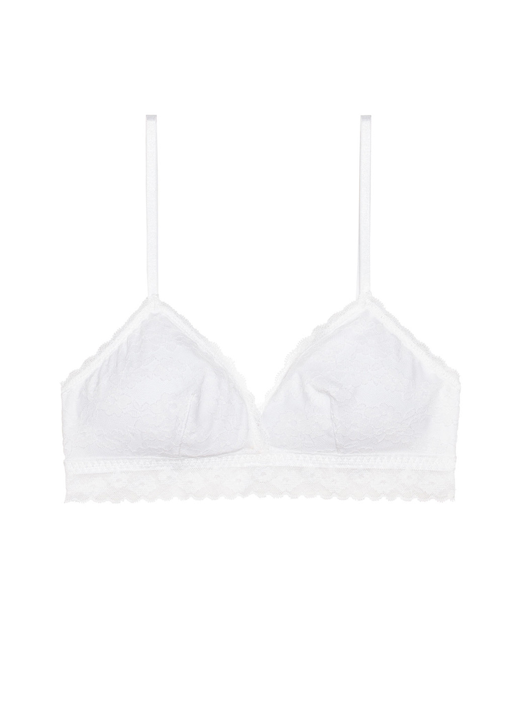 Білий тріенджел бюстгальтер H&M без кісточок поліестер, поліамід