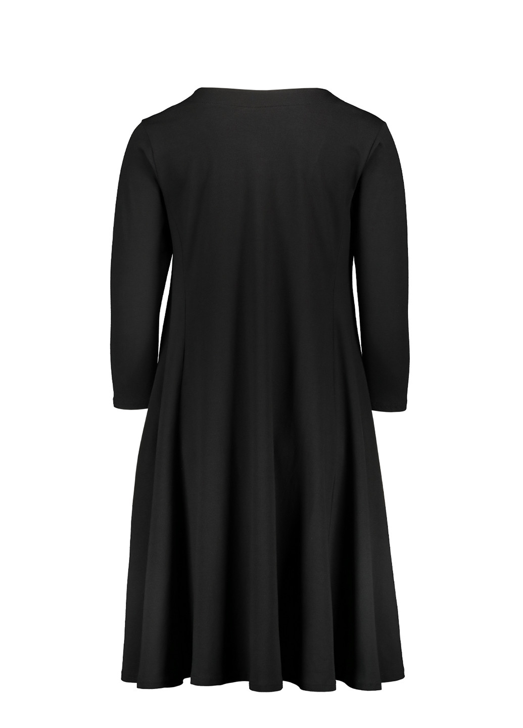 Черное кэжуал платье клеш NOSH однотонное