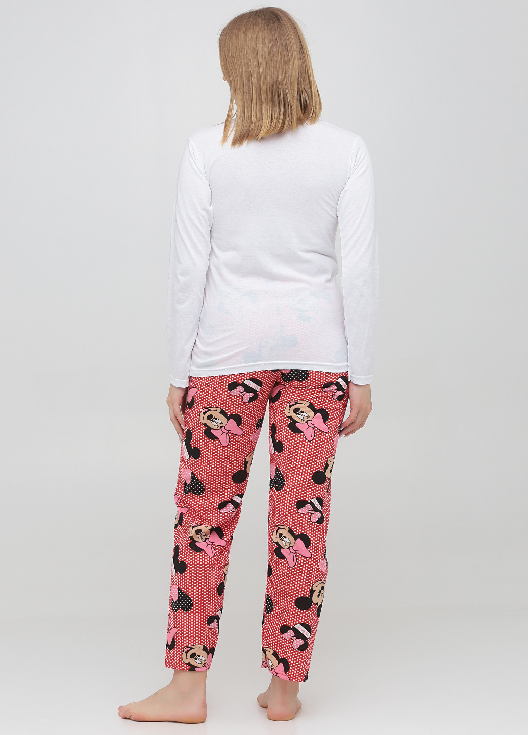 Белая всесезон пижама (лонгслив, брюки) лонгслив + брюки Carla Mara