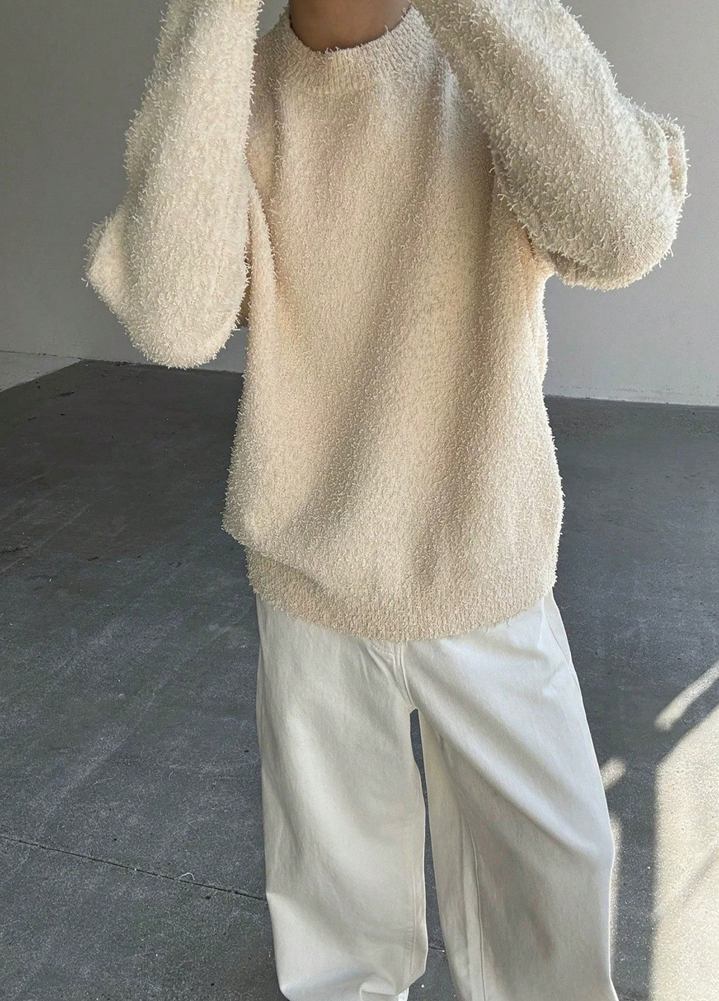 Кремовый зимний джемпер джемпер SHEIN