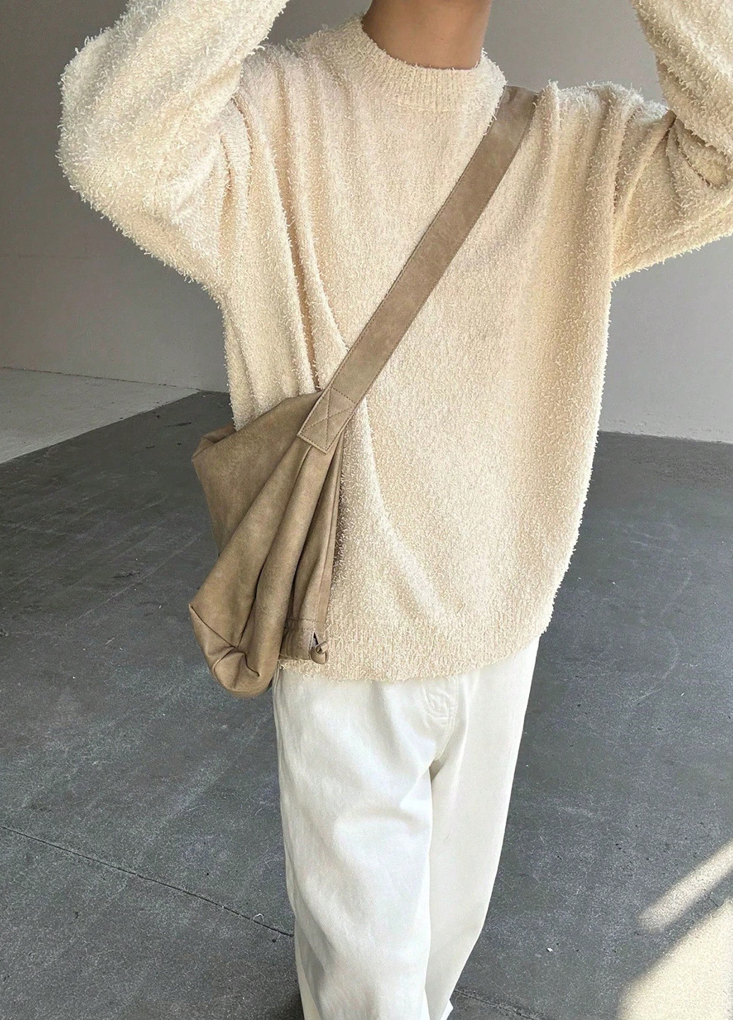 Кремовый зимний джемпер джемпер SHEIN