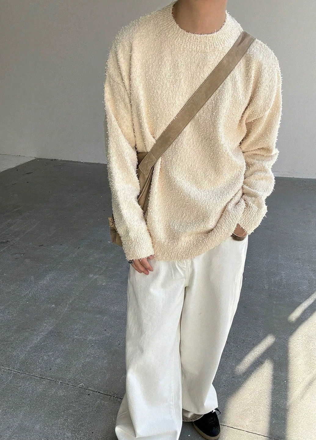 Кремовый зимний джемпер джемпер SHEIN